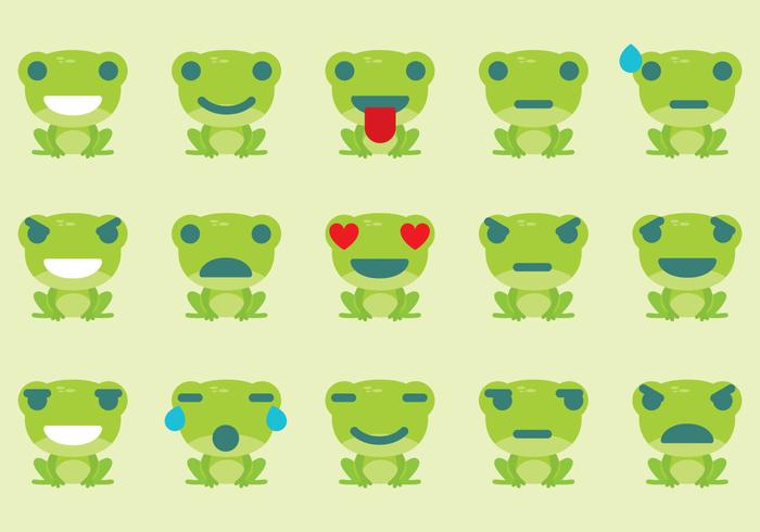 Frog Emoticon Vectors