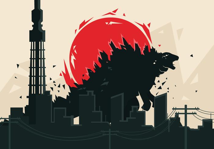 Godzilla Vector Background