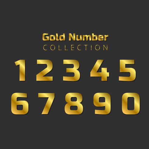 Golden Number Collection vector