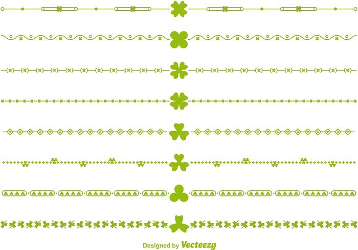 Green Vector Irish Borders and Divider Vectors