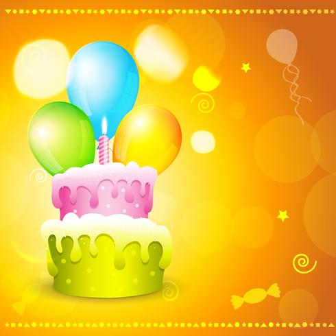 greeting card of birthday vector