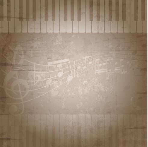 Grunge music background vector