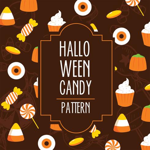 Halloween Candy Vector Pattern