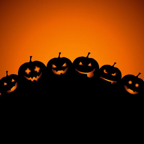 Halloween pumpkin background  vector