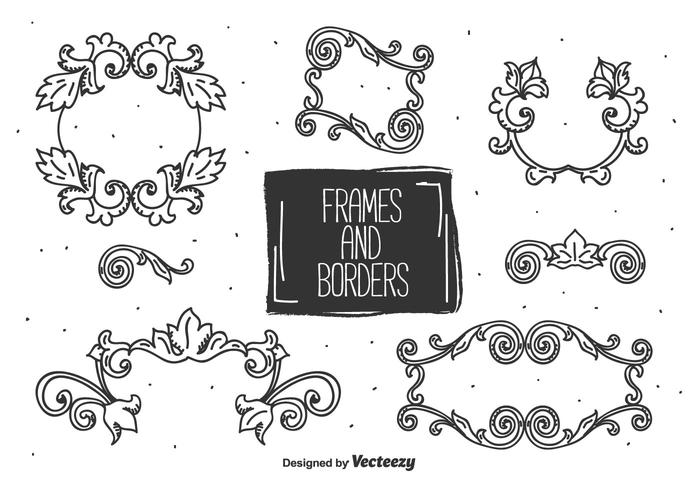 Hand Drawn Frames And Borders Vector
