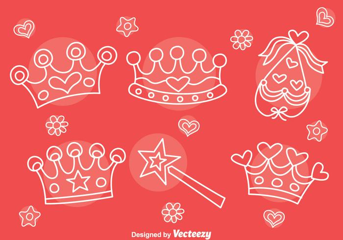 Hand Drawn Queen Pageant Element Vector