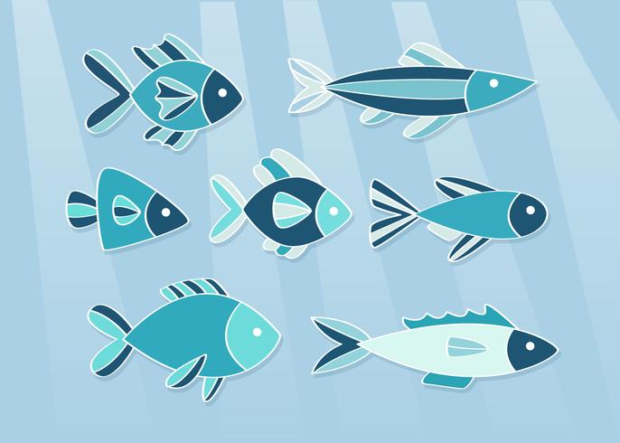 Hand Drawn School of Fish vector