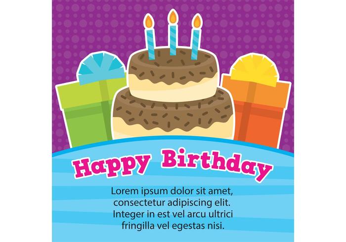 Happy Birthday Vector Card 