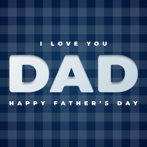 Happy Father`s Day Gift Card Template vector