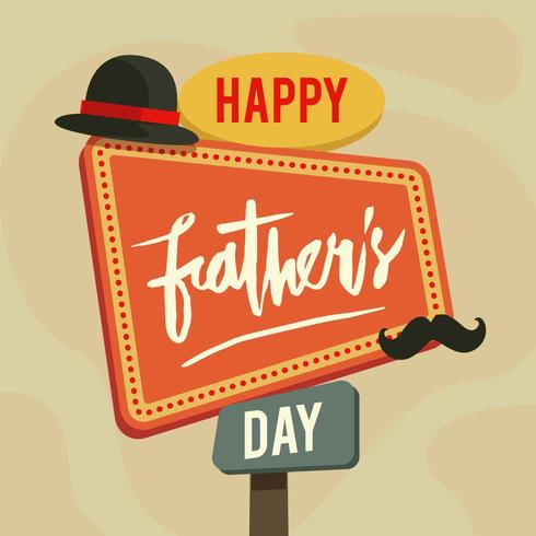 Happy Fathers Day Illustration Vector