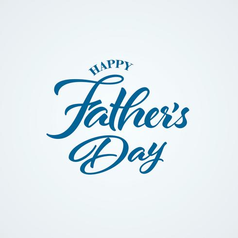 Happy Fathers Day lettering vector