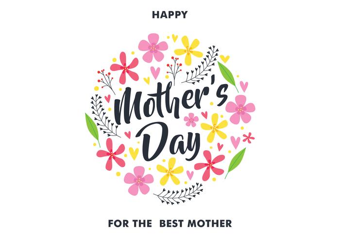 Happy Mothers Day Greeting Card vector