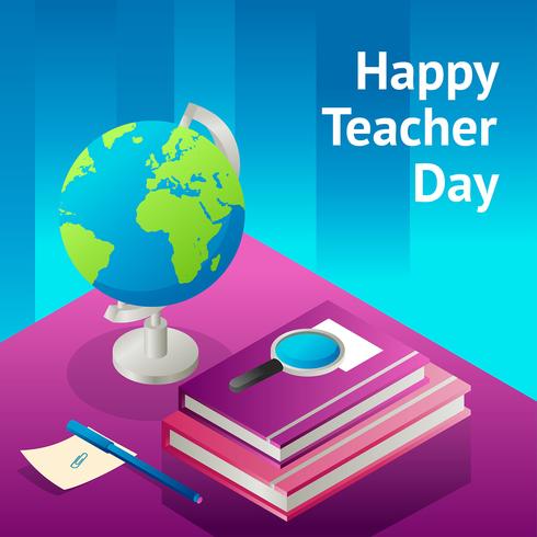 Happy Teacher Day Vector