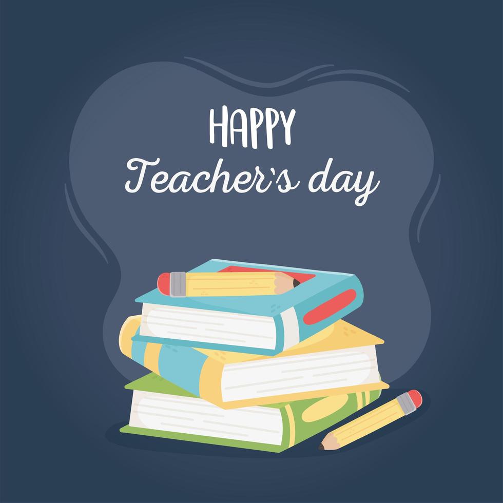 Happy Teacher's Day celebration vector