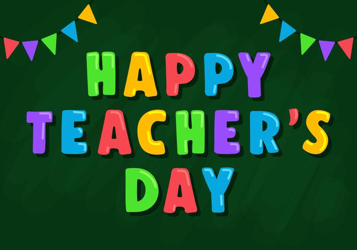 Happy Teacher's Day Greetings vector