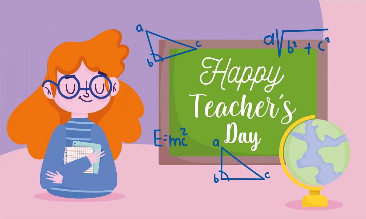 Happy teachers day design with chalkboard  vector