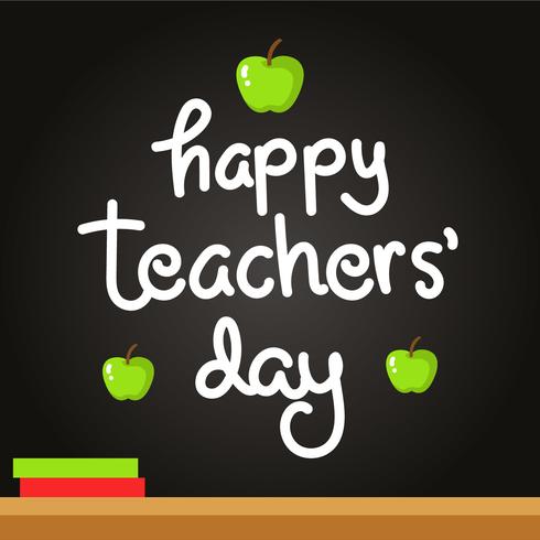 Happy Teachers' Day Lettering vector