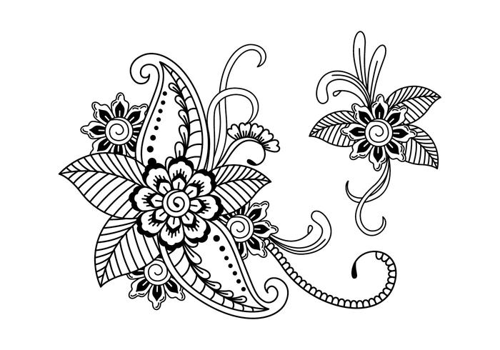 Henna Art Illustration vector