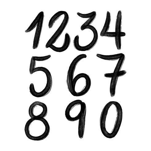 Ink Numbers Collection vector
