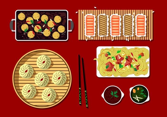 Japanese Dim Sum Free Vector