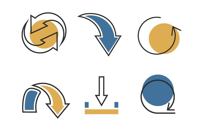 Lines Arrows Icon Vector