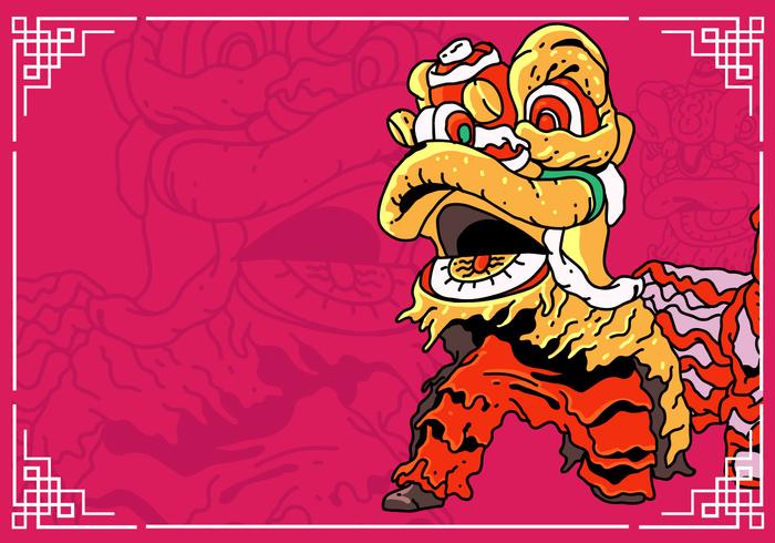 Lion Dance And Chinese New Year vector