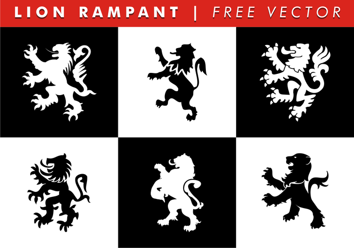 Lion Rampant Free Vector