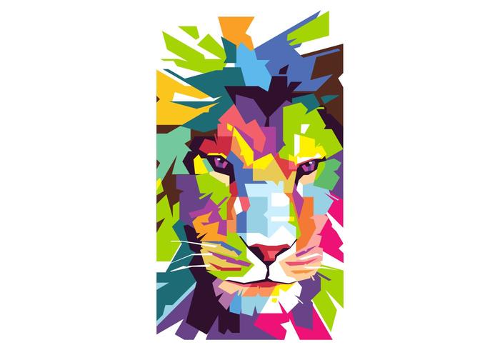 Lion Vector WPAP