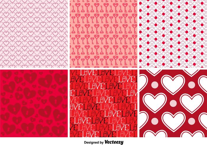 Love Background Patterns vector