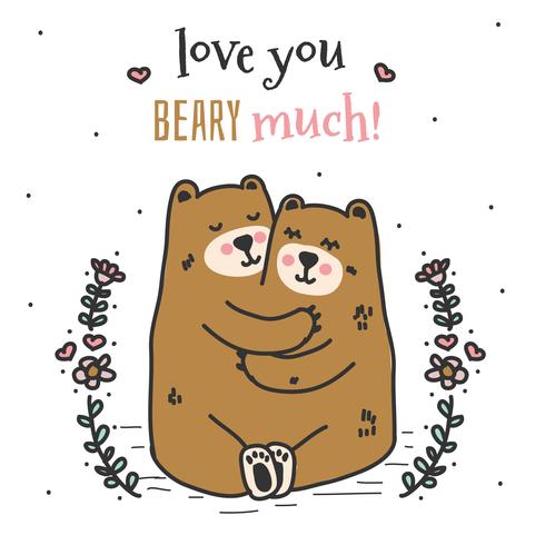 Love You Beary Much Vector