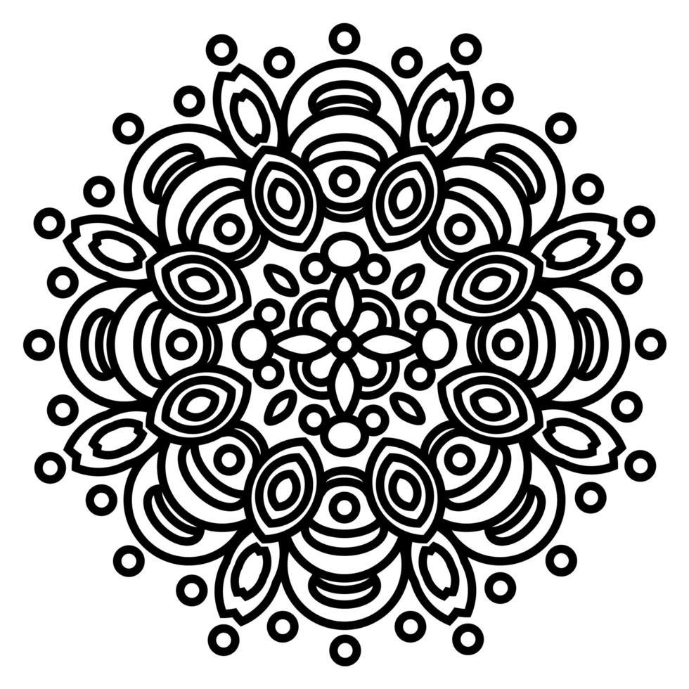 Mandala With Ornaments vector