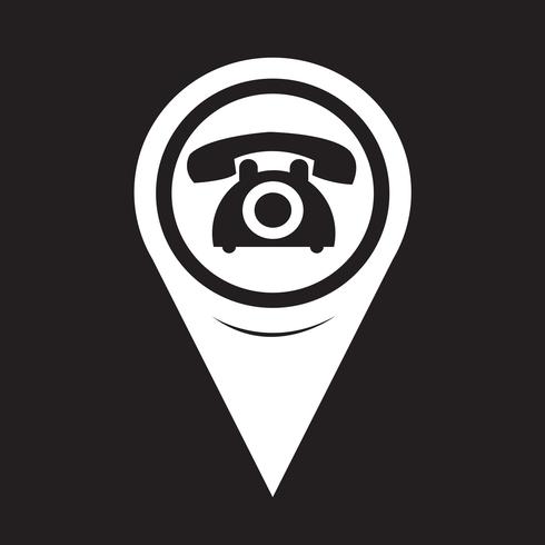 Map Pointer Old Phone Icon vector