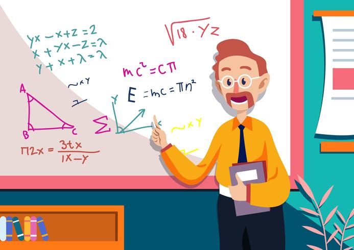 Math Teacher Illustration vector
