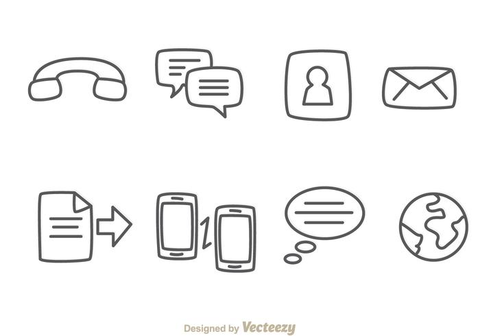 Mobile Outline Icons vector