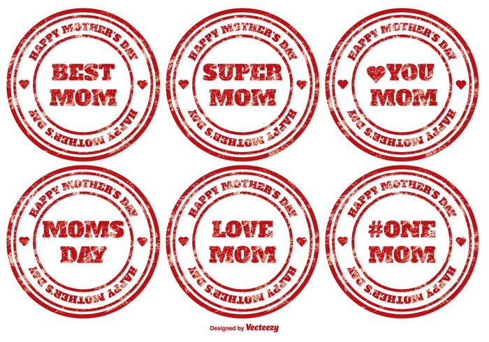 Mother's Day Vector Stamps