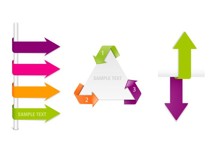 Navigation Arrow Labels Vector Set