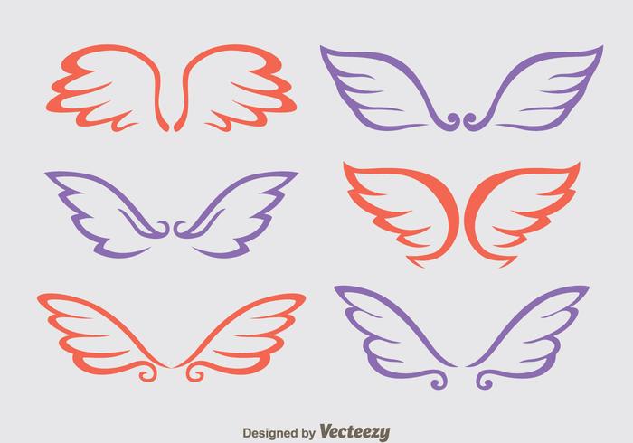 Nice Angle Wings Vectors