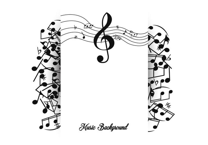 Note Of Music Background Template vector