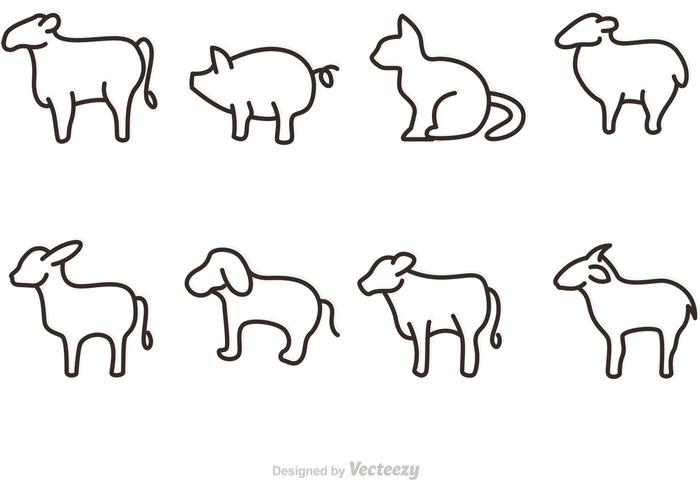 Outline Animal Vectors Icons