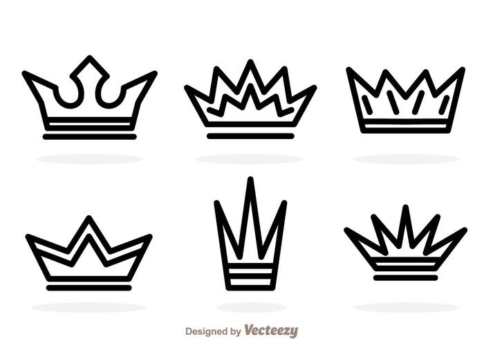 Outline Crown Logo Vectors