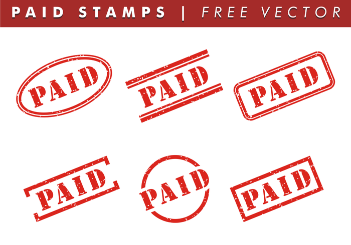 Paid Stamps Free Vector