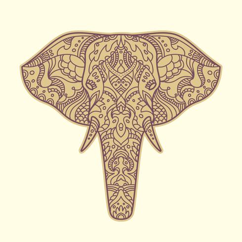 Painted elephant vector