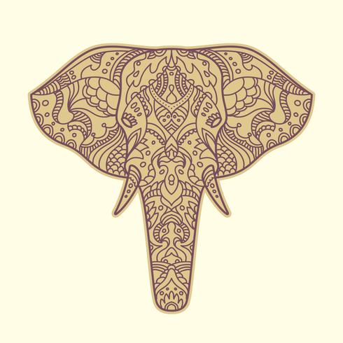 Painted elephant vector