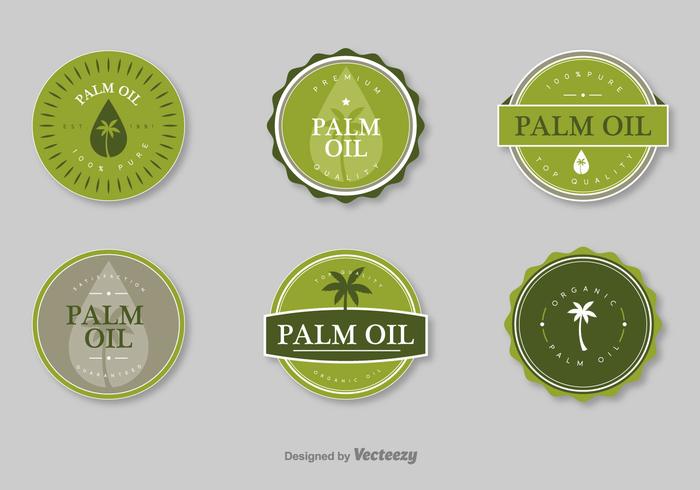 Palm Oil Vector Stamps