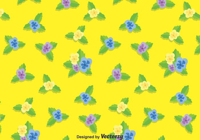 Pansy Flower Pattern Background vector
