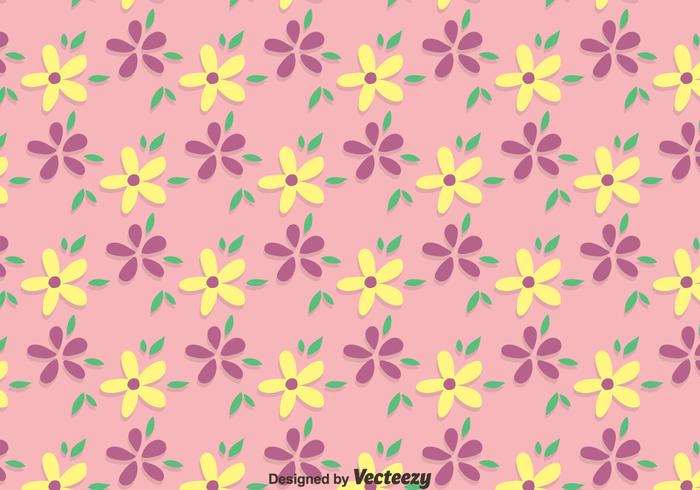 Pink Ditsy Floral Pattern Vector