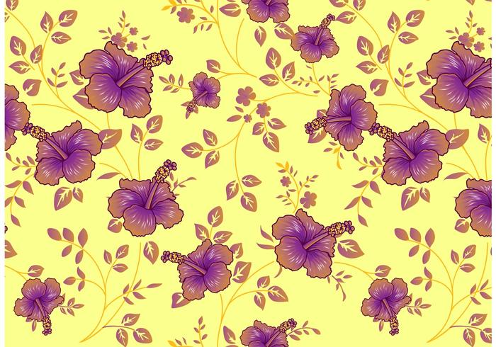 Polynesian Flower Vector Background 