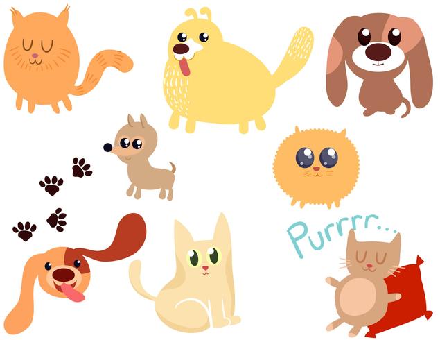 Puppies Kittens 2 Vectors