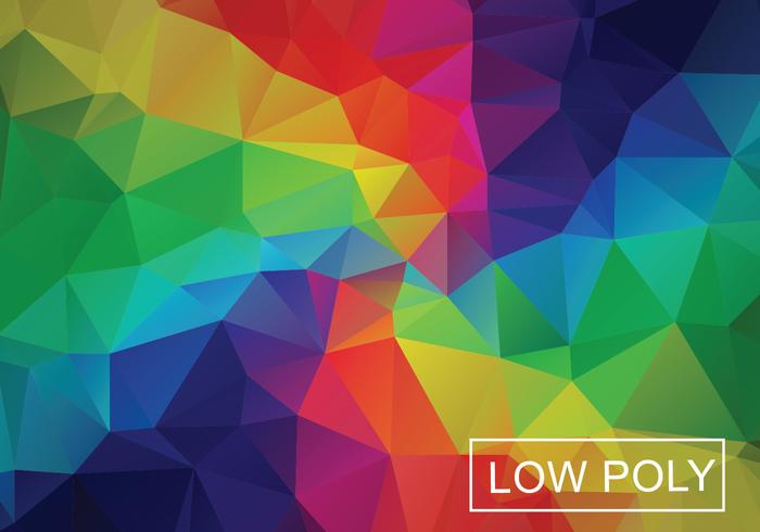 Rainbow Geometric Low Poly Style Illustration Vector