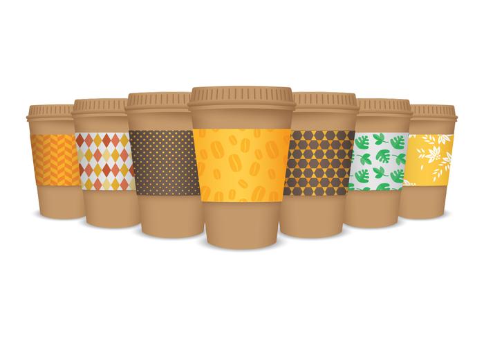 Realistic Coffee Sleeve Vectors